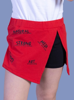 Red - Girls` Shorts - Toontoy