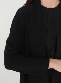 Black - Crew neck - Unlined - Plus Size Evening Suit