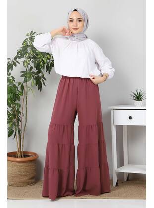 Wide Leg Aerobin Trousers Skirt Rose