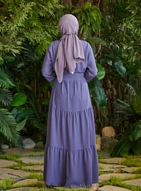 Lilac - Point Collar - Unlined - Modest Dress