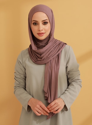 Practical Combed Cotton Cotton Shawl Lilac With Neck Collar Instant Scarf