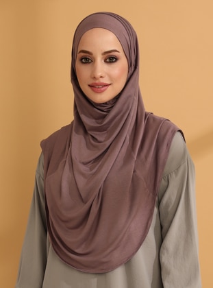 Ribbed Jersey Instant Hijab Lilac Instant Scarf