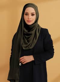 Chiffon Instant Hijab Khaki With Inner Undercap Instant Scarf