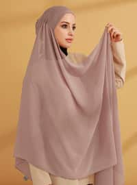 Chiffon Instant Hijab Soft Lilac With Inner Undercap Instant Scarf