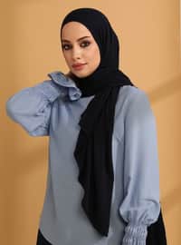 Practical Jersey Instant Hijab Navy Blue Instant Scarf