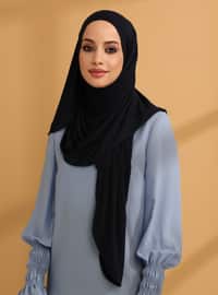 أزرق داكن - من لون واحد - حجابات جاهزة