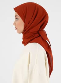 Organic Pure Cotton Scarf - Tile Red