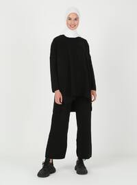 Black - Unlined - Knit Suits