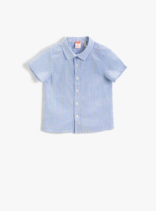 Blue - baby shirts - Koton