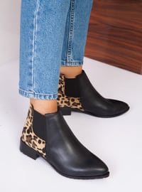 Boots Black Leopard Taba