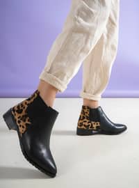 Boots Black Leopard Taba