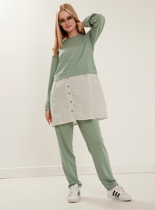 Size Hip Part Shirt Checked Co-Ord