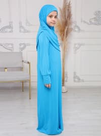 Girl's Prayer Dress Turquoise Blue