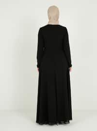 Fully Lined - Black - Crew neck - Evening Dresses