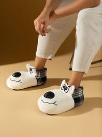 Plaid - White - Home Shoes