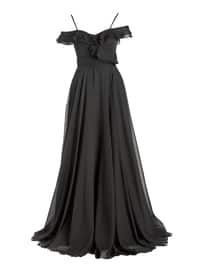 Black - Fully Lined - Modest Evening Dress