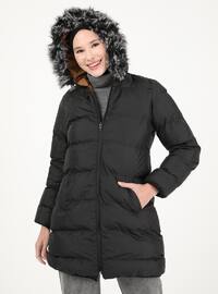 Black - Tan - Fully Lined - Reversible Puffer Jackets