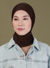 Combed Cotton Scarf Light Brown