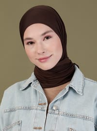 Combed Cotton Scarf Light Brown