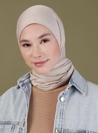 Combed Cotton Scarf Light Mink