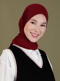 Combed Cotton Scarf Burgundy