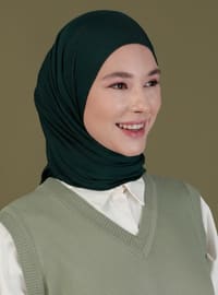 Combed Cotton Scarf Emerald Green