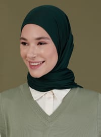 Combed Cotton Scarf Emerald Green