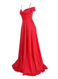 Unlined - Red - Evening Dresses