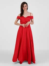 Unlined - Red - Evening Dresses
