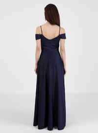 Unlined - Navy Blue - Evening Dresses