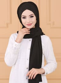 Black - Pinless - Instant Scarf
