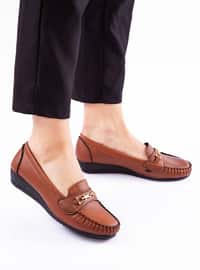 حذاء كاجوال - لون ذهبي - بني تان - أحذية كاجوال