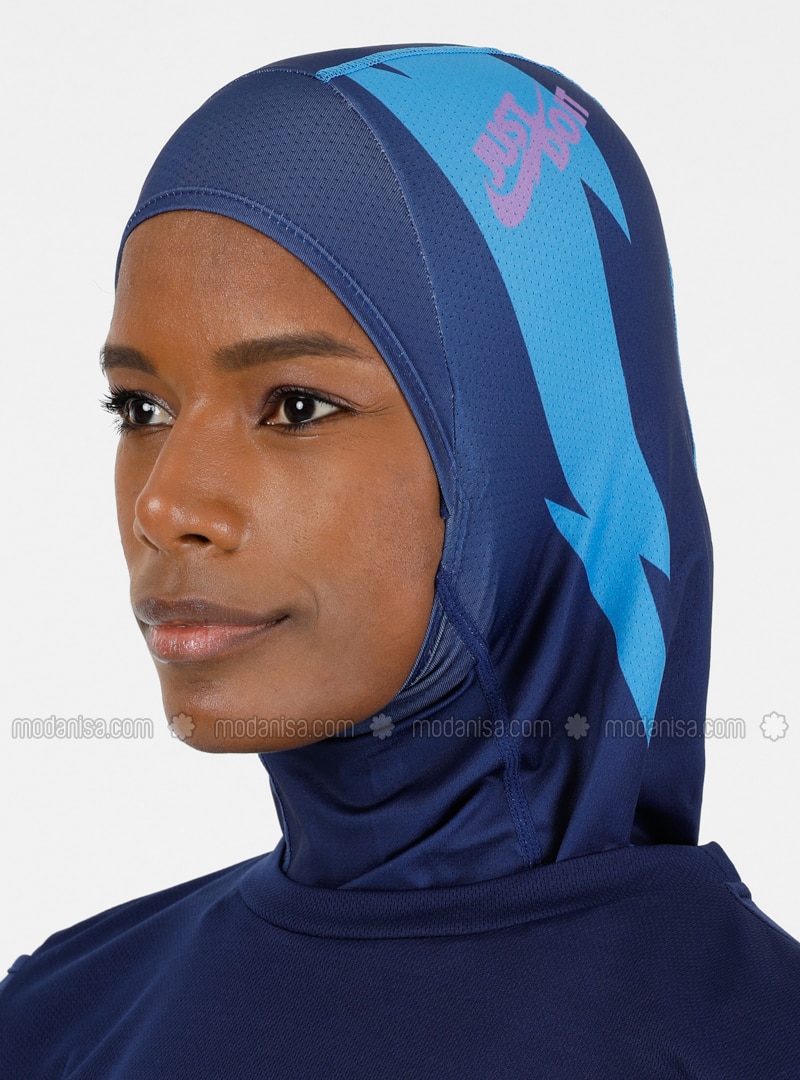 Dernier Design Imprimé Mousseline Hijab En Couleur Bleu 