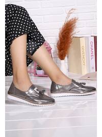 Silver - Flat Shoes