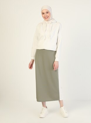 Mint - Unlined - Crepe - Cotton - Skirt - Pinkmark