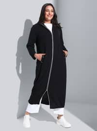 Black - Unlined - Plus Size Coat