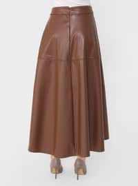 Brown - Unlined - Skirt