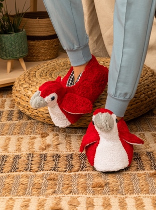 Red - Home Shoes - Odesa Ayakkabı