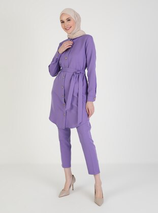 Lilac - Unlined - Suit - Ziwoman