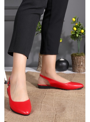 Flat - Red - Flat Shoes - Ayakland