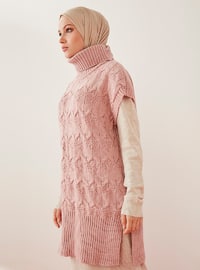 Tissu non doublé - Poudre - Pull en tricot