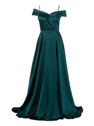 Unlined - Emerald - Evening Dresses  - Meksila