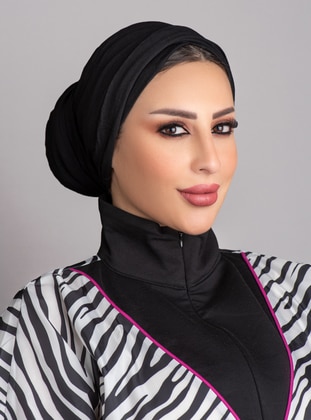 Jersey Viscose Instant Hijab Black Instant Scarf