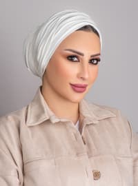 Jersey Viscose Instant Hijab Cream-Beige Instant Scarf