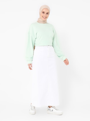 White - Denim Skirt - Benin