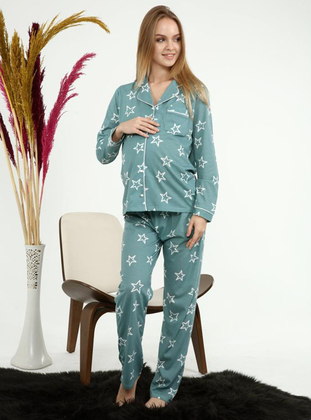 Green - Maternity Pyjamas - Ladymina Pijama