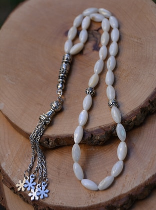 White - Prayer Beads - Stoneage