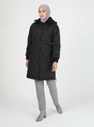 Black - Fully Lined - Puffer Jackets - Olcay