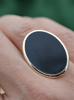 Enamel Ring Black