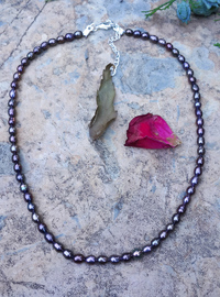 Natural Stone Necklace Grey